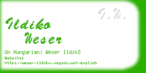 ildiko weser business card